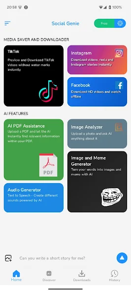 SocialGenie App Screenshot 1